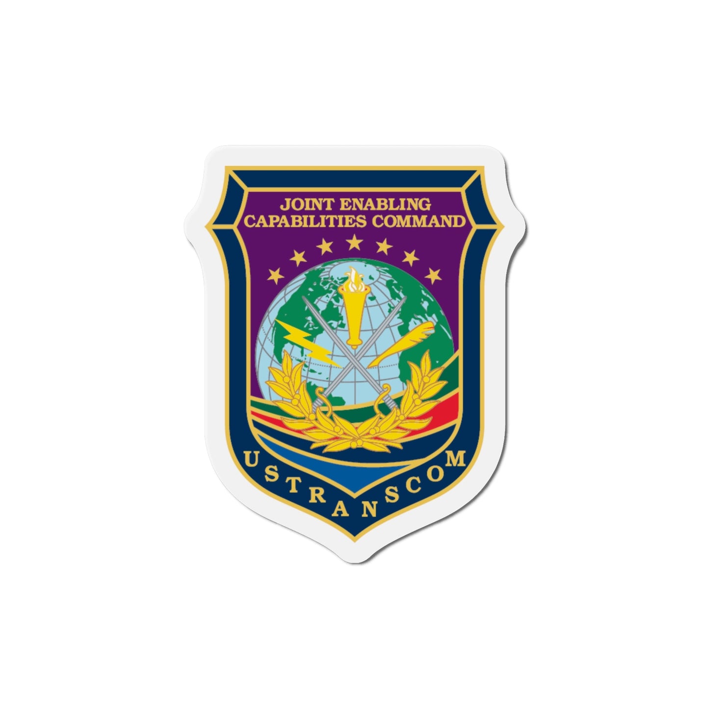 Joint Enabling Capabilities Command USTRANSCOM (U.S. Navy) Die-Cut Magnet-6 × 6"-The Sticker Space