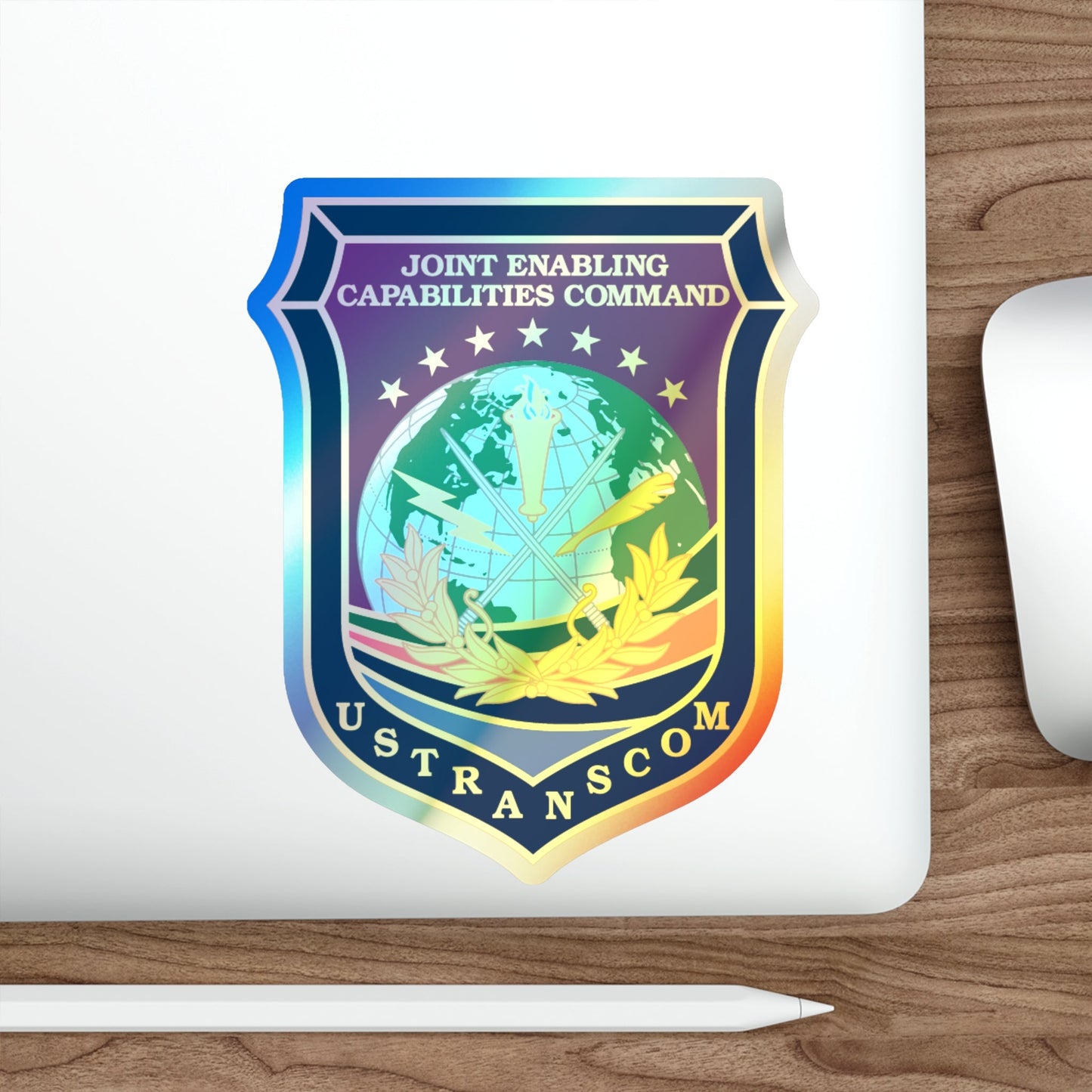 Joint Enabling Capabilities Command USTRANSCOM (U.S. Navy) Holographic STICKER Die-Cut Vinyl Decal-The Sticker Space