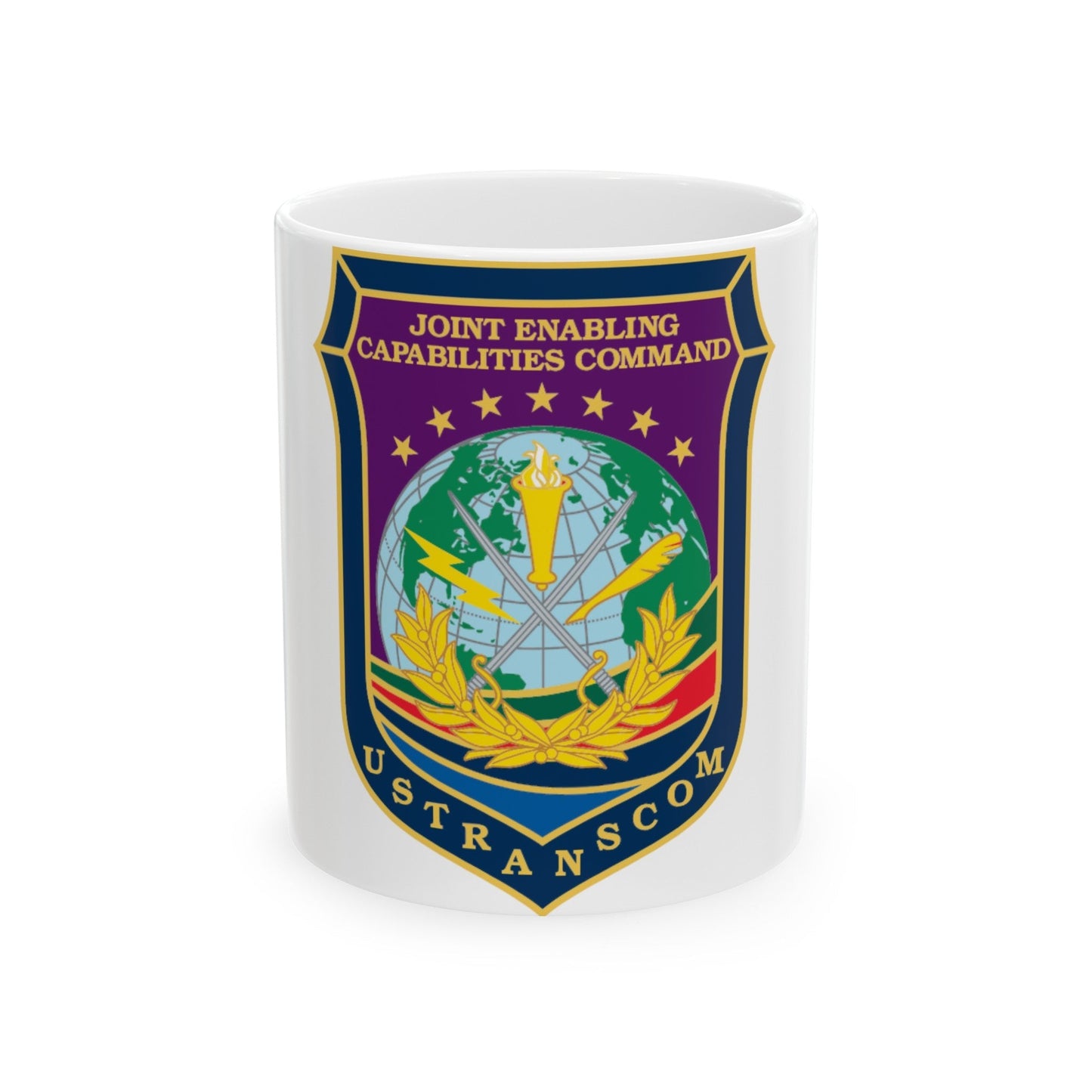 Joint Enabling Capabilities Command USTRANSCOM (U.S. Navy) White Coffee Mug-11oz-The Sticker Space