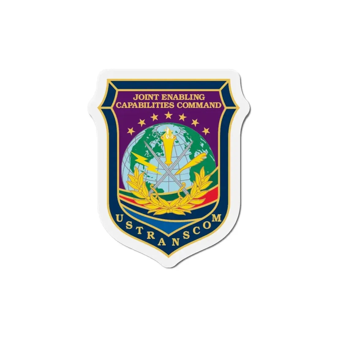 Joint Enabling Capabilities Command USTRANSCOM (U.S. Navy) Refrigerator Magnet 6 Inch - The Sticker Space