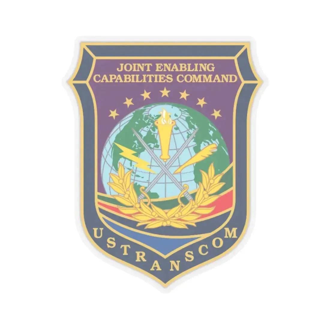 Joint Enabling Capabilities Command USTRANSCOM (U.S. Navy) STICKER Vinyl Kiss-Cut Decal 3 Inch Transparent - The Sticker Space