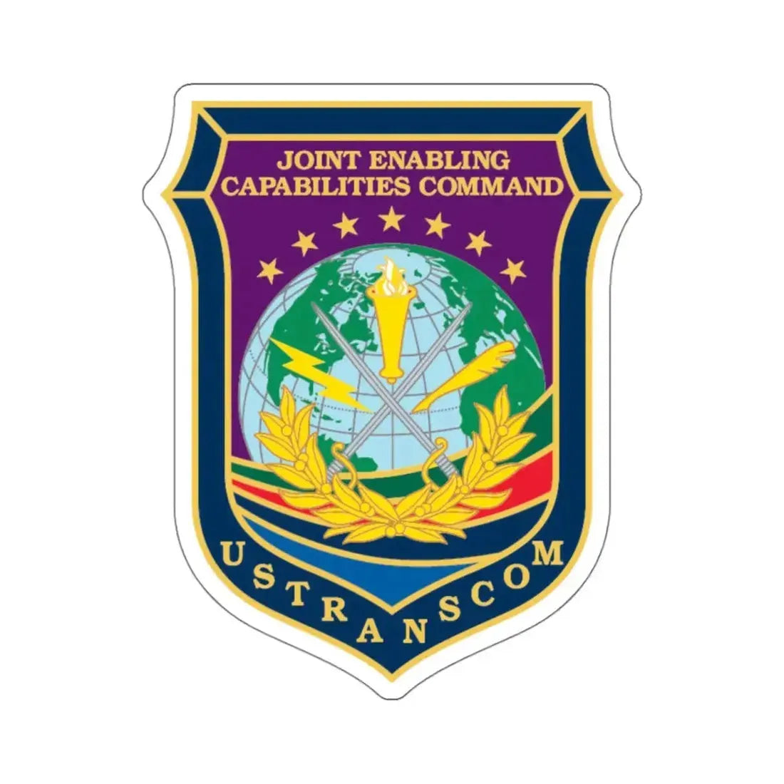 Joint Enabling Capabilities Command USTRANSCOM (U.S. Navy) STICKER Vinyl Kiss-Cut Decal 4 Inch White - The Sticker Space