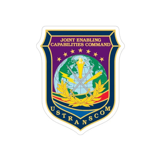 Joint Enabling Capabilities Command USTRANSCOM (U.S. Navy) Transparent STICKER Die-Cut Vinyl Decal 6 Inch Transparent - The Sticker Space
