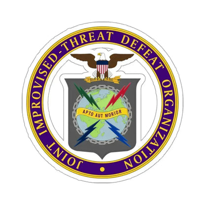 Joint Improvised Threat Defeat Organization - STICKER Vinyl Kiss-Cut Decal 3 Inch White - The Sticker Space