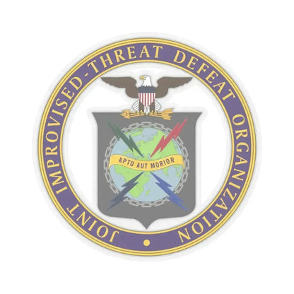 Joint Improvised Threat Defeat Organization - STICKER Vinyl Kiss-Cut Decal 4 Inch Transparent - The Sticker Space
