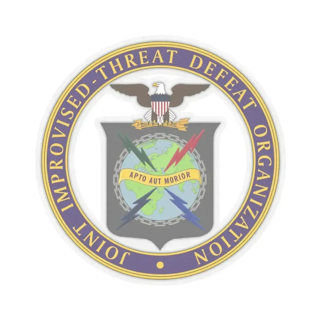 Joint Improvised Threat Defeat Organization - STICKER Vinyl Kiss-Cut Decal 6 Inch Transparent - The Sticker Space
