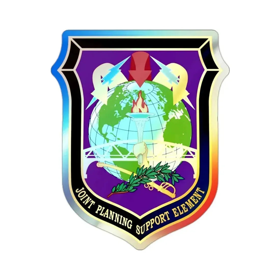 Joint Planning Support (U.S. Army) Holographic STICKER Die-Cut Vinyl Decal 2 Inch Holographic - The Sticker Space