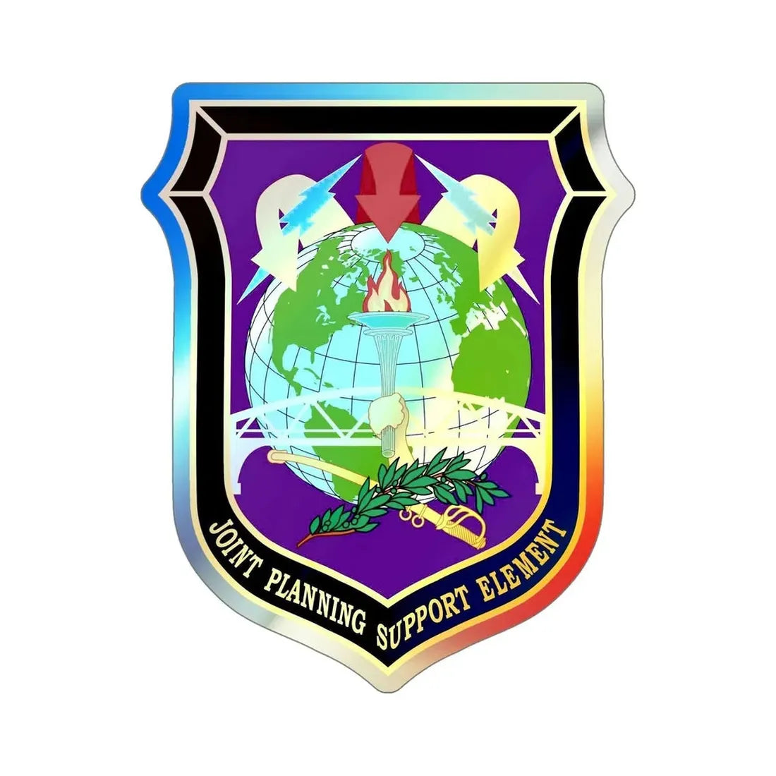 Joint Planning Support (U.S. Army) Holographic STICKER Die-Cut Vinyl Decal - The Sticker Space