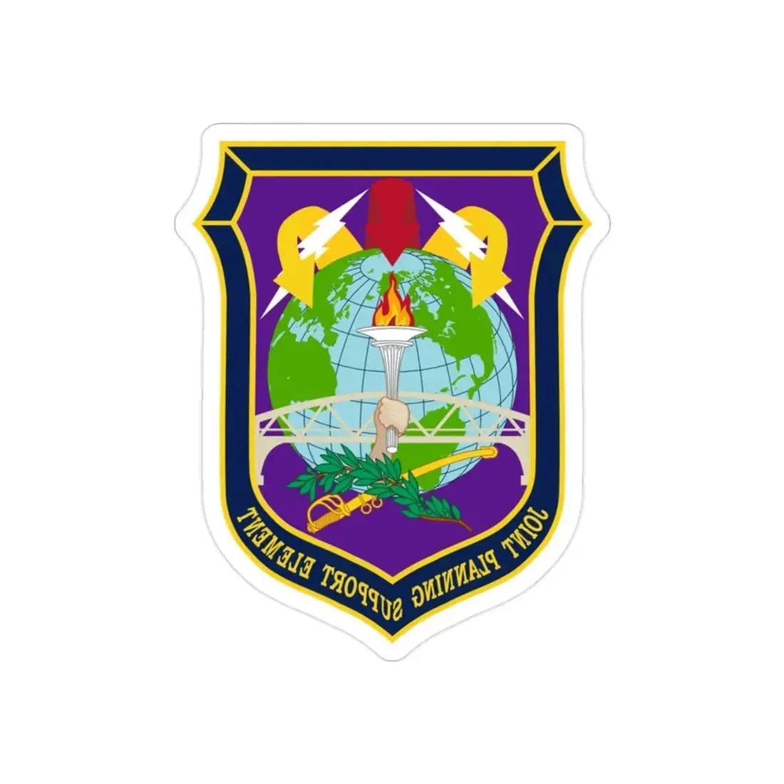 Joint Planning Support (U.S. Army) REVERSE PRINT Transparent Die-Cut STICKER 2 Inch Die-Cut Transparent - The Sticker Space