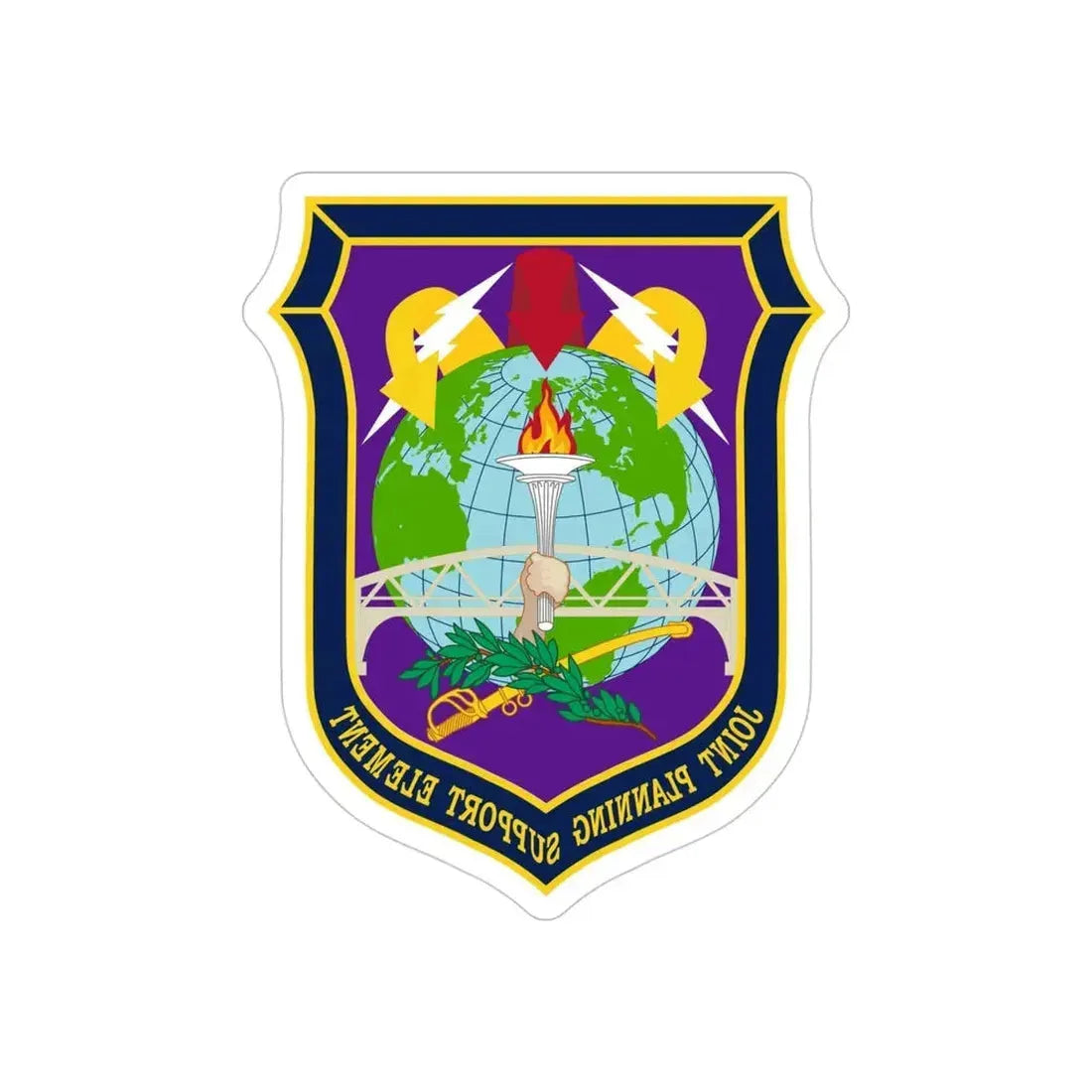 Joint Planning Support (U.S. Army) REVERSE PRINT Transparent Die-Cut STICKER 4 Inch Die-Cut Transparent - The Sticker Space