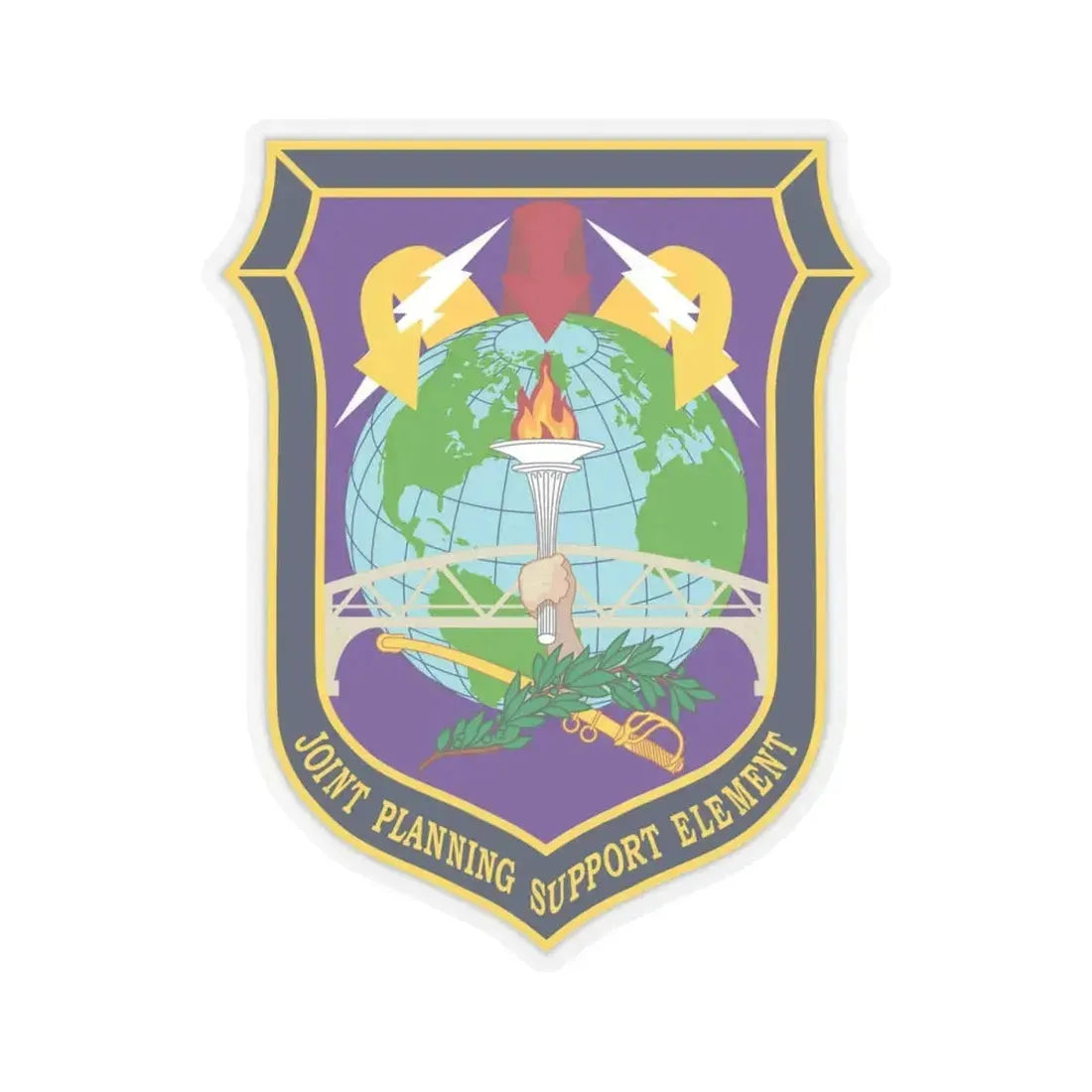 Joint Planning Support (U.S. Army) STICKER Vinyl Kiss-Cut Decal 4 Inch Transparent - The Sticker Space