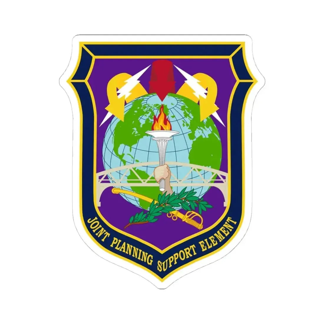 Joint Planning Support (U.S. Army) STICKER Vinyl Kiss-Cut Decal 4 Inch White - The Sticker Space