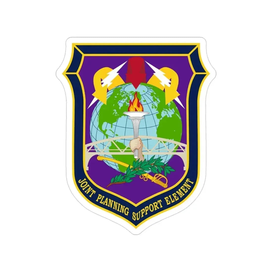 Joint Planning Support (U.S. Army) Transparent STICKER Die-Cut Vinyl Decal 3 Inch - The Sticker Space
