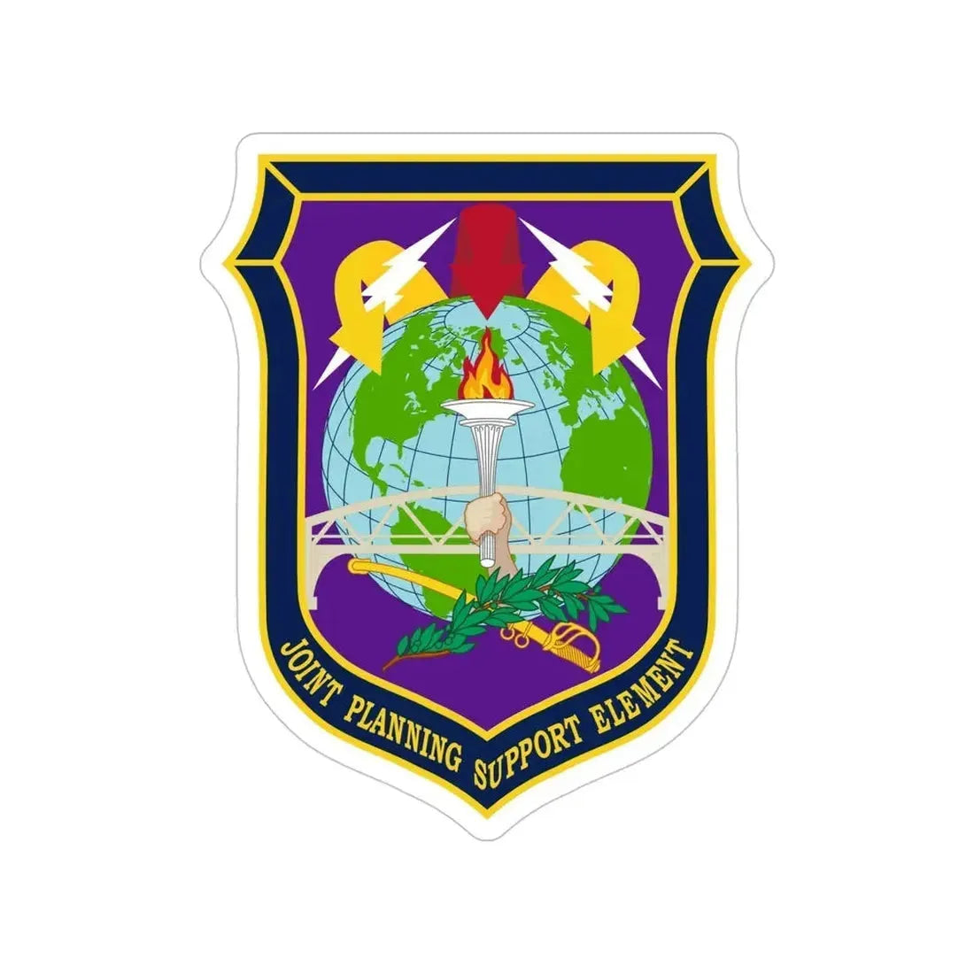 Joint Planning Support (U.S. Army) Transparent STICKER Die-Cut Vinyl Decal 5 Inch - The Sticker Space