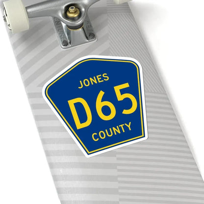 Jones County Route D65 IA (Iowa) (Road Sign) STICKER Vinyl Kiss-Cut Decal - The Sticker Space