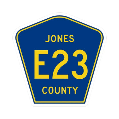 Jones County Route E23 IA (Iowa) (Road Sign) STICKER Vinyl Kiss-Cut Decal 2 Inch White - The Sticker Space