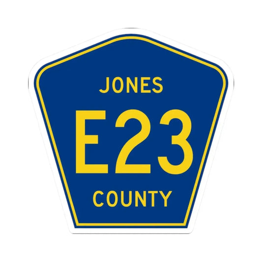 Jones County Route E23 IA (Iowa) (Road Sign) STICKER Vinyl Kiss-Cut Decal 2 Inch White - The Sticker Space
