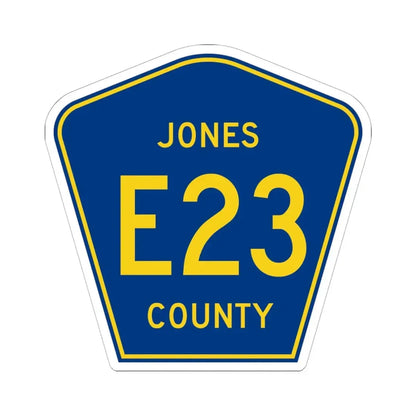 Jones County Route E23 IA (Iowa) (Road Sign) STICKER Vinyl Kiss-Cut Decal 6 Inch White - The Sticker Space