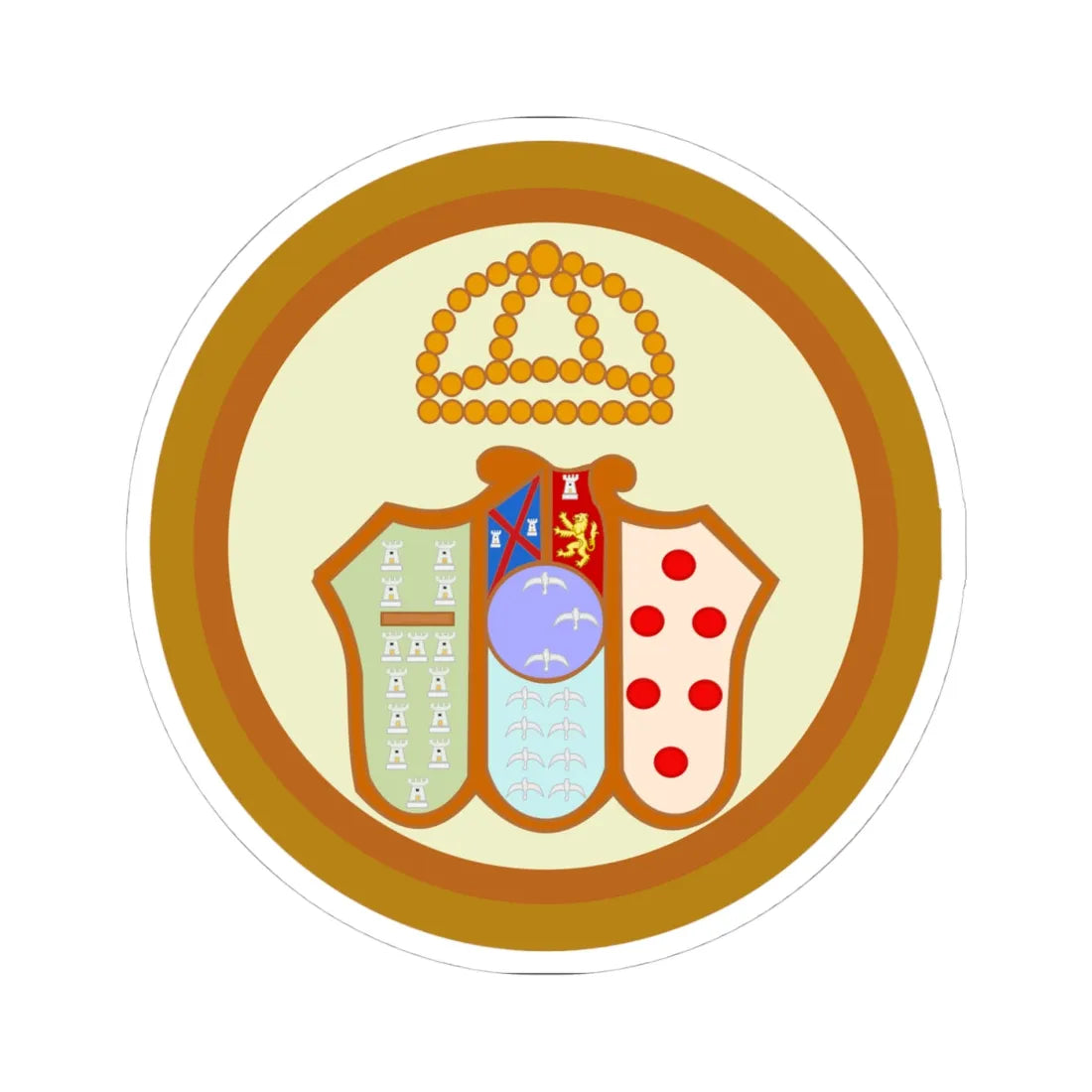 Joppolo Giancaxio-Stemma (Italy) (Coat of Arms) STICKER Vinyl Kiss-Cut Decal 4 Inch White - The Sticker Space