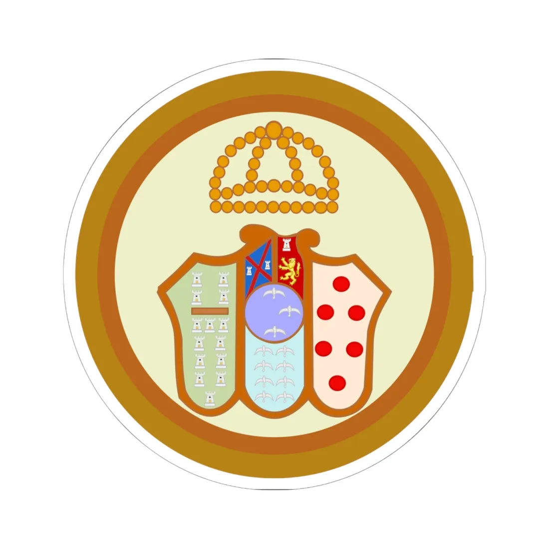 Joppolo Giancaxio-Stemma (Italy) (Coat of Arms) STICKER Vinyl Kiss-Cut Decal 6 Inch White - The Sticker Space