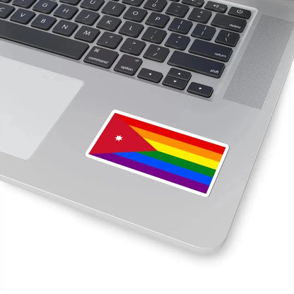 Jordan LGBT Flag (Jordan) STICKER Vinyl Kiss-Cut Decal - The Sticker Space