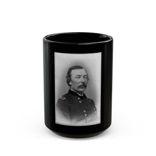 Joshua Thomas Owen, Head-And-Shoulders Portrait, Facing Right, In Uniform (U.S. Civil War) Black Coffee Mug-15oz-The Sticker Space