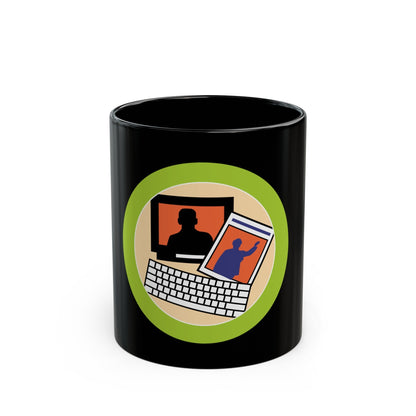 Journalism (Boy Scout Merit Badge) Black Coffee Mug-11oz-The Sticker Space