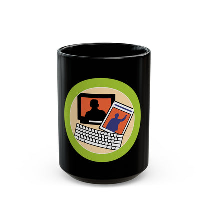 Journalism (Boy Scout Merit Badge) Black Coffee Mug-15oz-The Sticker Space