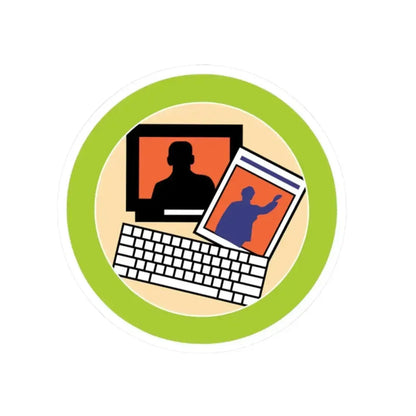 Journalism (Boy Scout Merit Badge) STICKER Vinyl Kiss-Cut Decal 2 Inch White - The Sticker Space