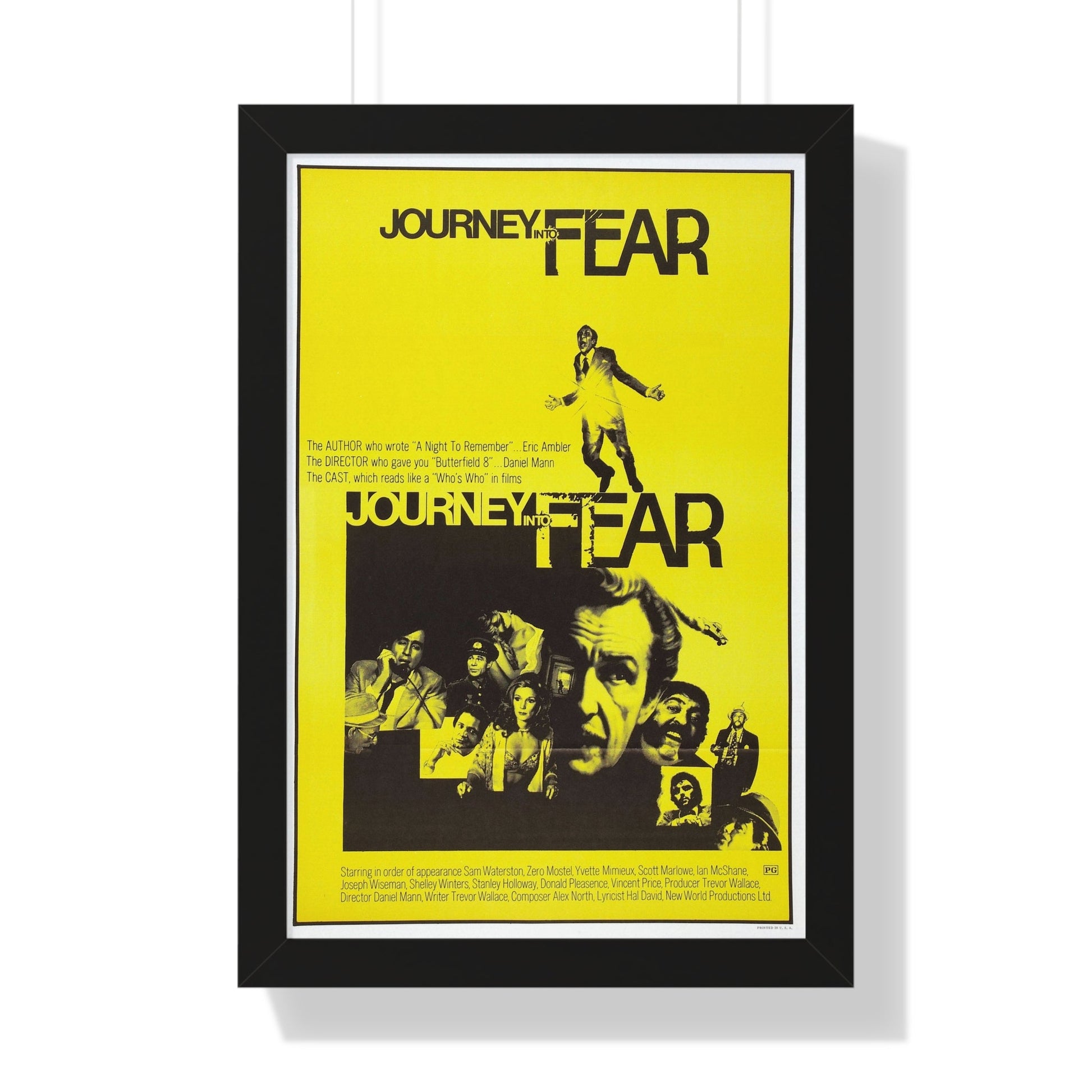 JOURNEY INTO FEAR 1975 - Framed Movie Poster-16″ x 24″-The Sticker Space