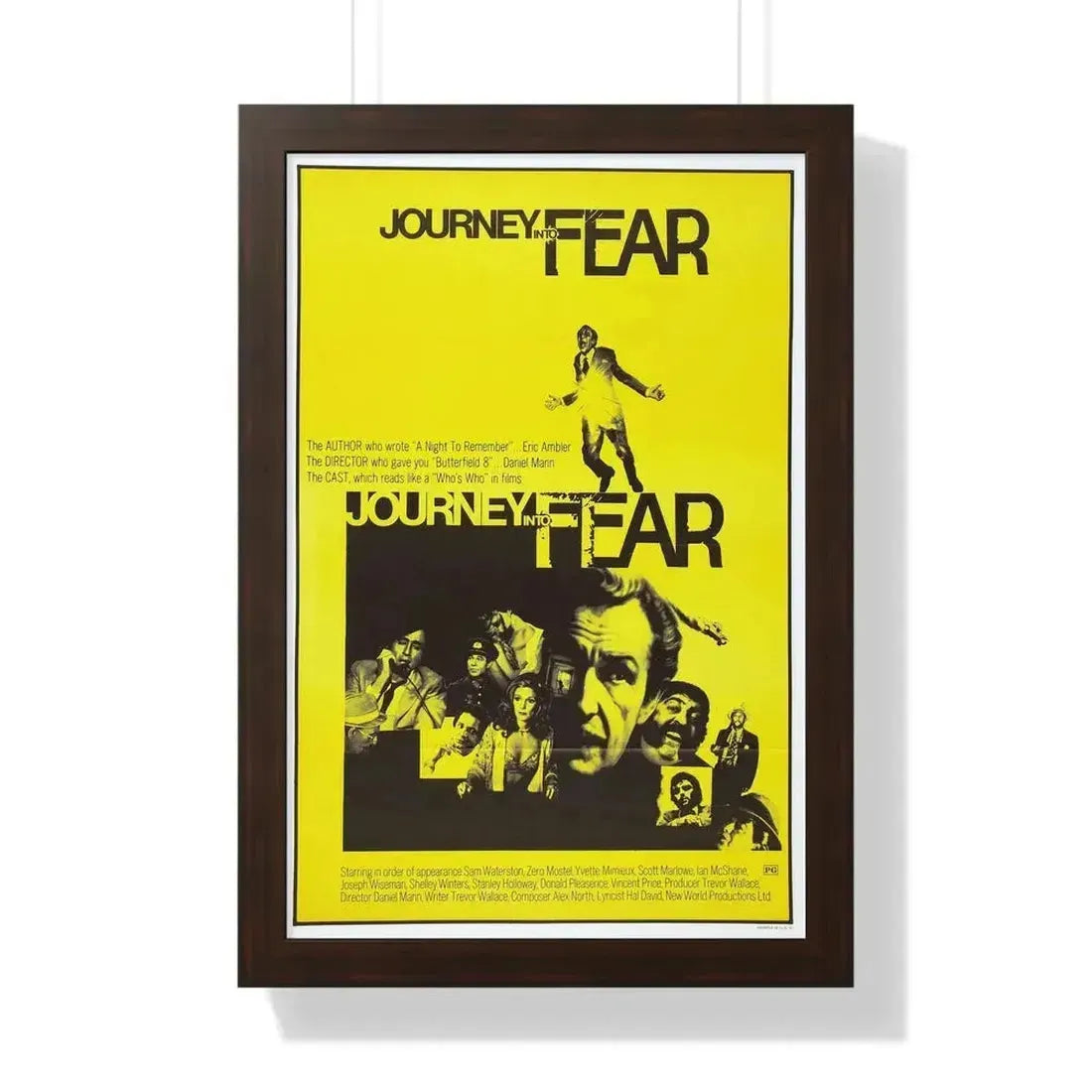 JOURNEY INTO FEAR 1975 - Framed Movie Poster 16″ x 24″ Walnut - The Sticker Space