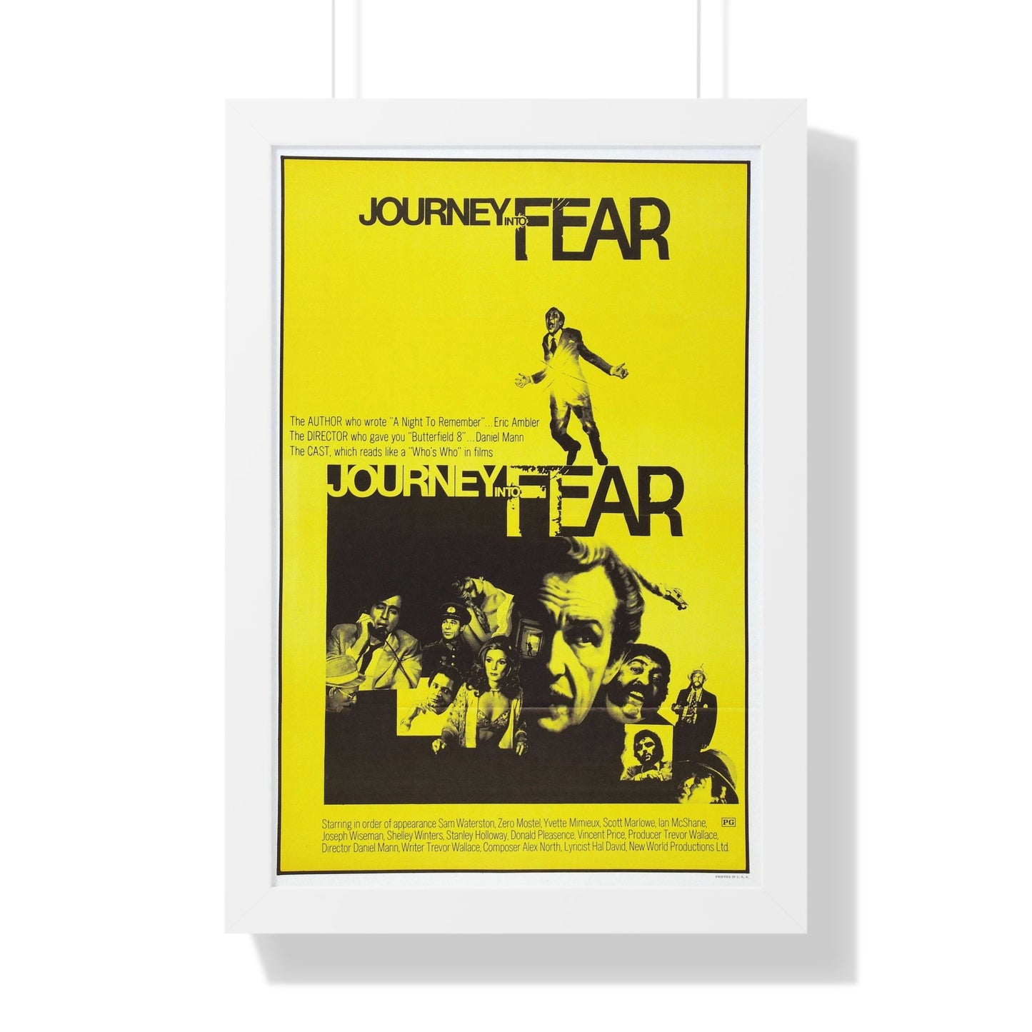 JOURNEY INTO FEAR 1975 - Framed Movie Poster-16″ x 24″-The Sticker Space