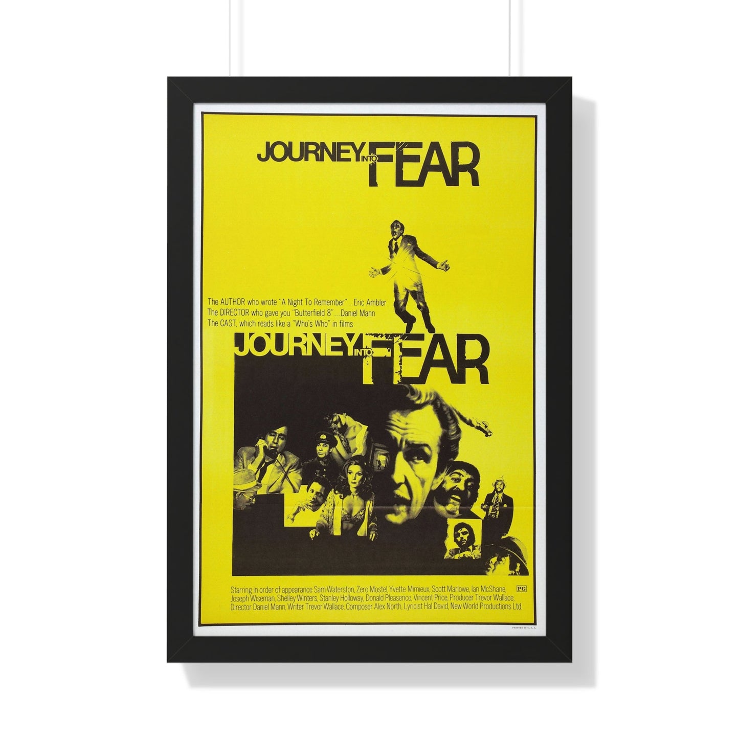 JOURNEY INTO FEAR 1975 - Framed Movie Poster-20" x 30"-The Sticker Space