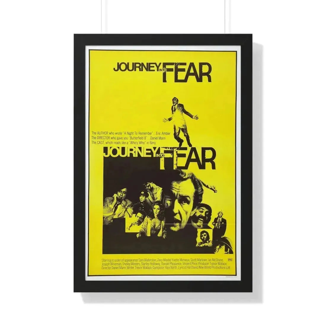 JOURNEY INTO FEAR 1975 - Framed Movie Poster 20" x 30" Black - The Sticker Space