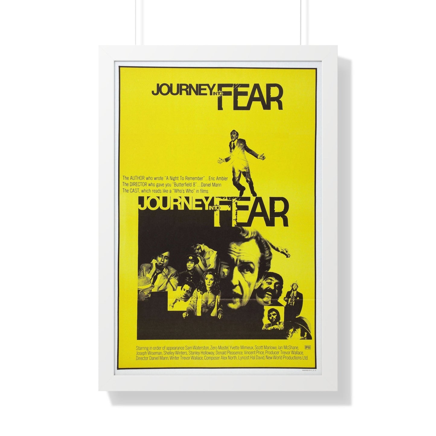 JOURNEY INTO FEAR 1975 - Framed Movie Poster-20" x 30"-The Sticker Space