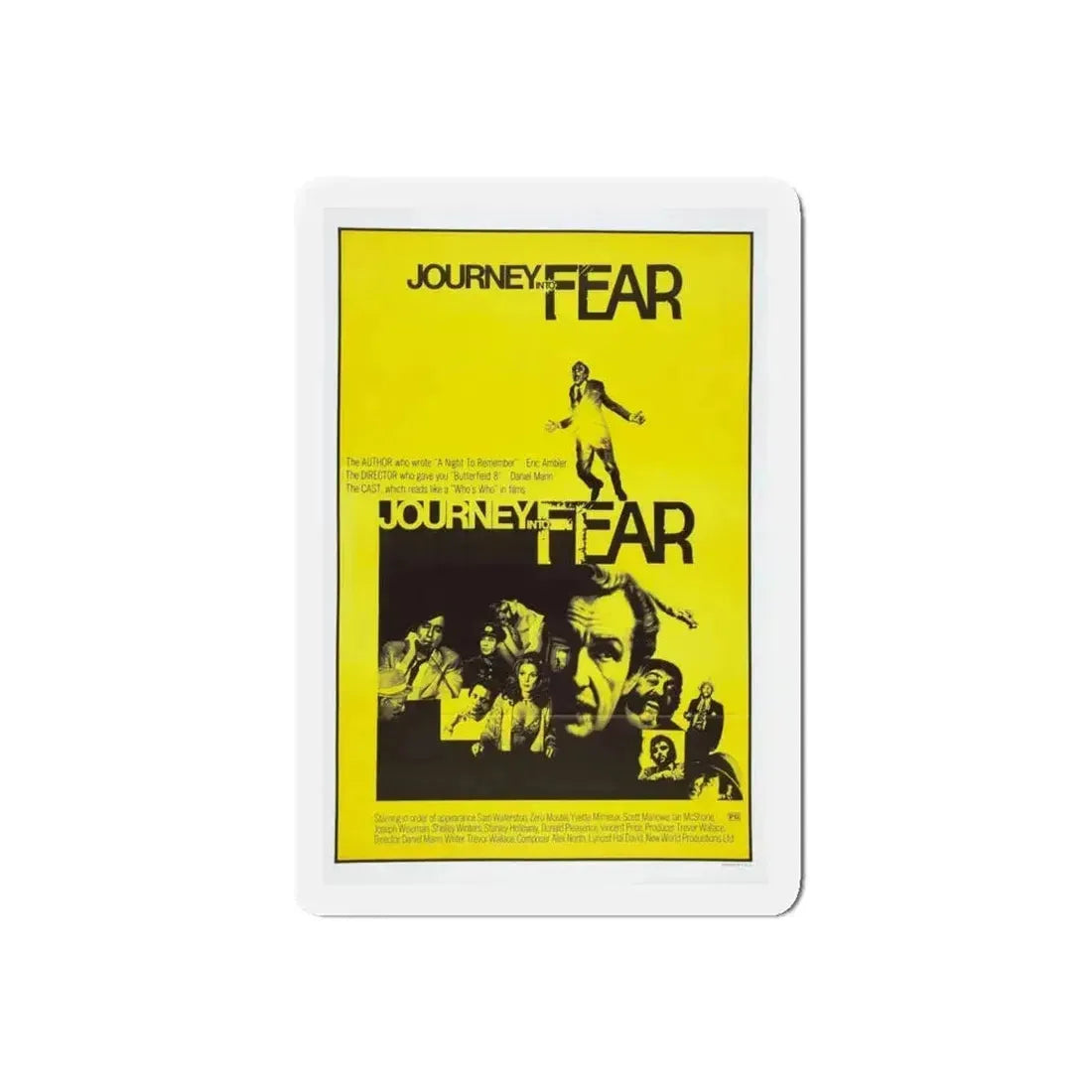 JOURNEY INTO FEAR 1975 Movie Poster - Refrigerator Magnet 5 Inch Die-Cut - The Sticker Space