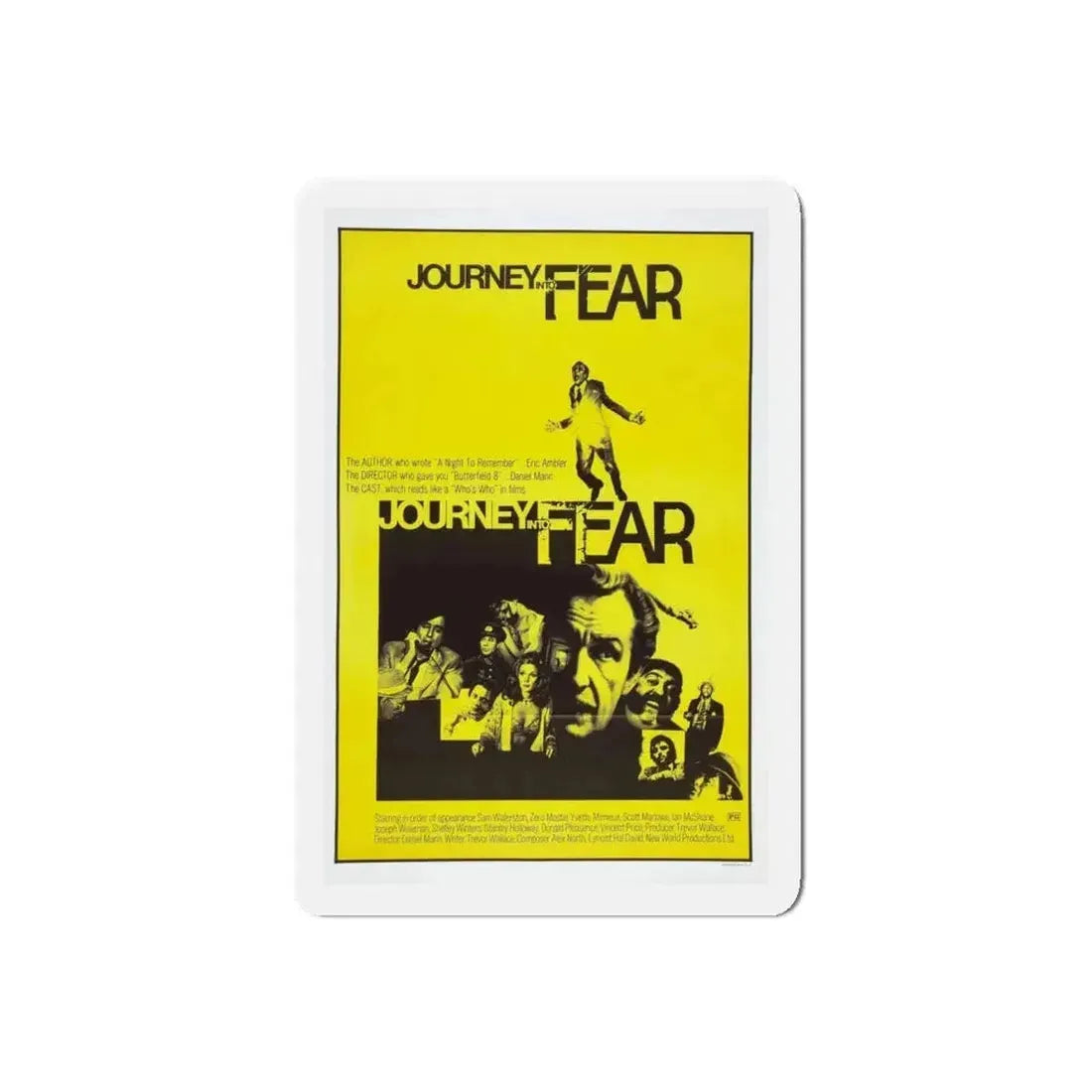 JOURNEY INTO FEAR 1975 Movie Poster - Refrigerator Magnet - The Sticker Space