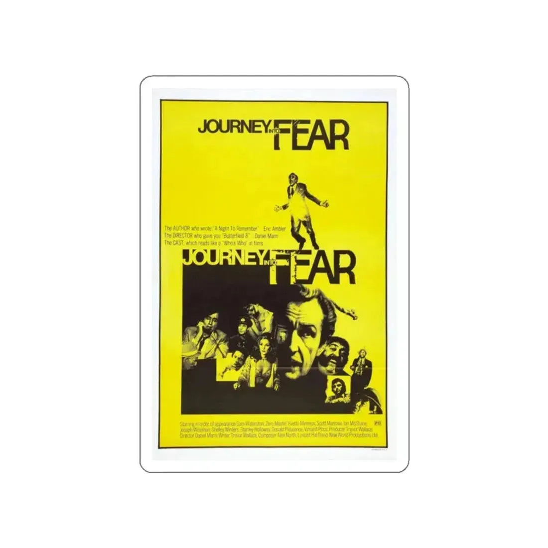 JOURNEY INTO FEAR 1975 Movie Poster STICKER Vinyl Die-Cut Decal 2 Inch - The Sticker Space