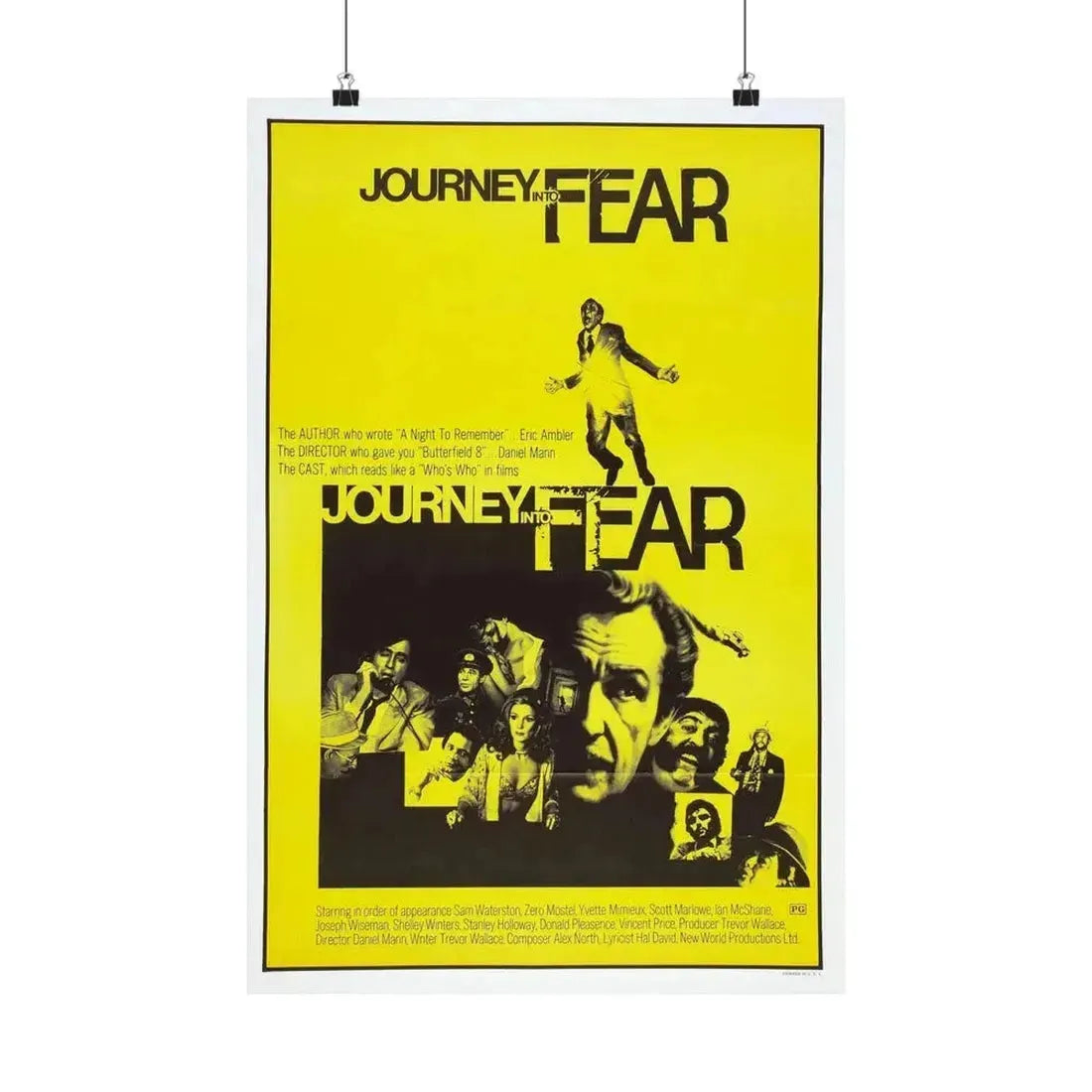 JOURNEY INTO FEAR 1975 - Paper Movie Poster 16″ x 24″ Matte - The Sticker Space