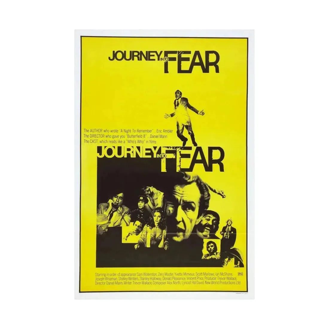 JOURNEY INTO FEAR 1975 - Paper Movie Poster - The Sticker Space