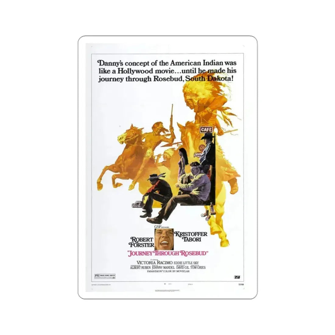 Journey Through Rosebud 1972 Movie Poster STICKER Vinyl Die-Cut Decal 3 Inch - The Sticker Space