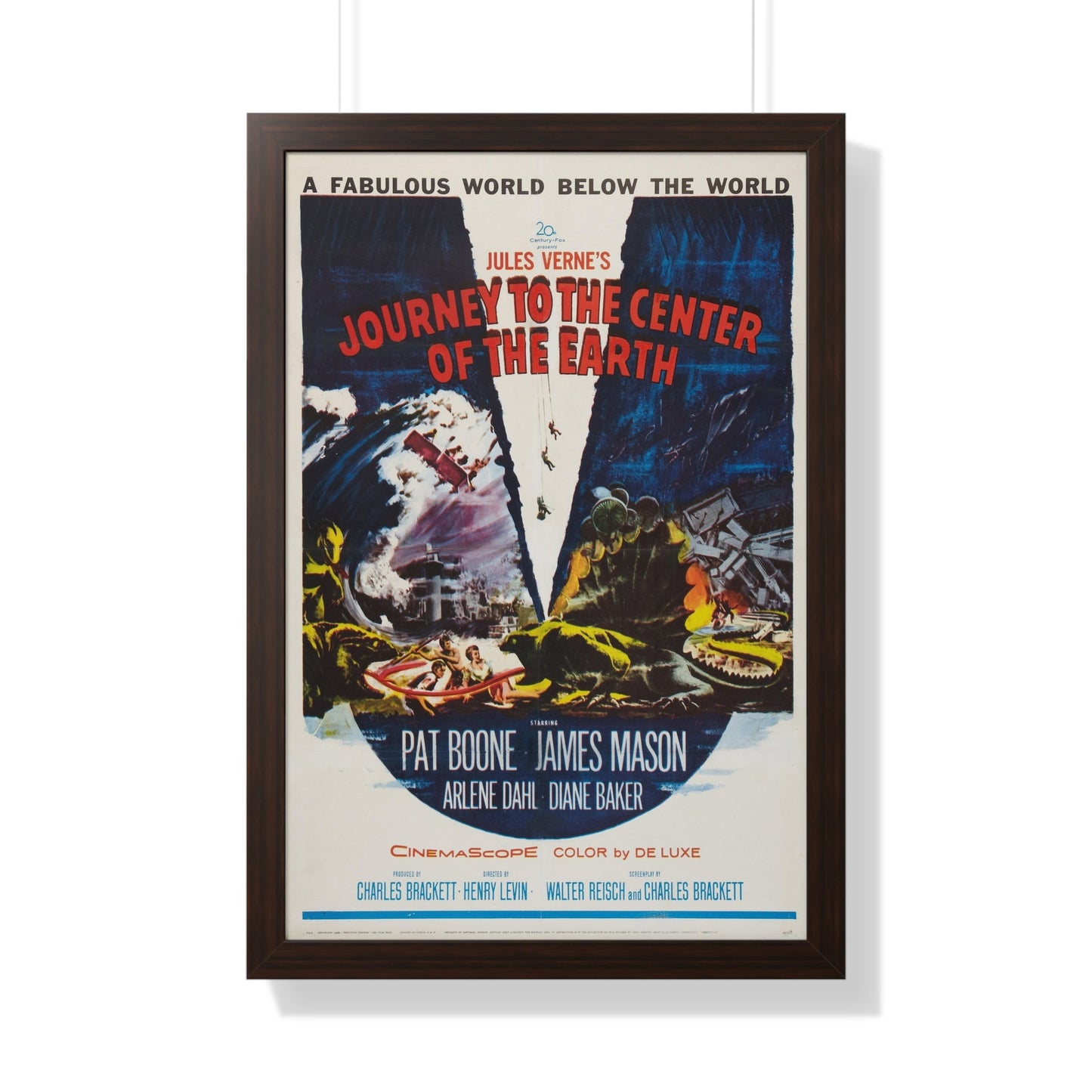 JOURNEY TO THE CENTER OF THE EARTH 1959 - Framed Movie Poster-20" x 30"-The Sticker Space