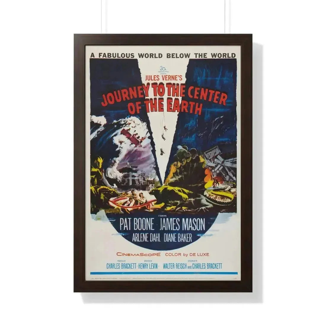 JOURNEY TO THE CENTER OF THE EARTH 1959 - Framed Movie Poster - The Sticker Space