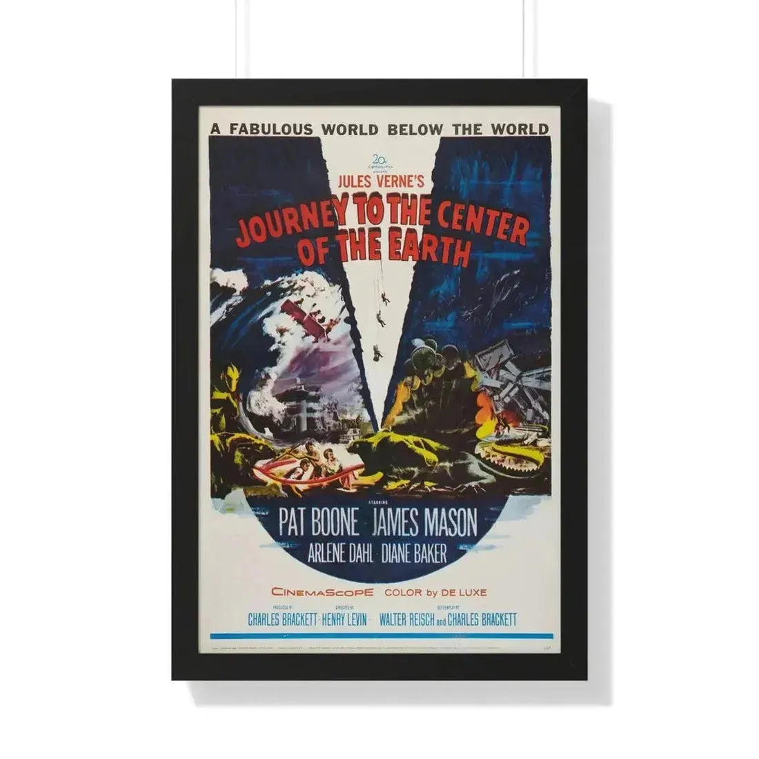 JOURNEY TO THE CENTER OF THE EARTH 1959 - Framed Movie Poster - The Sticker Space