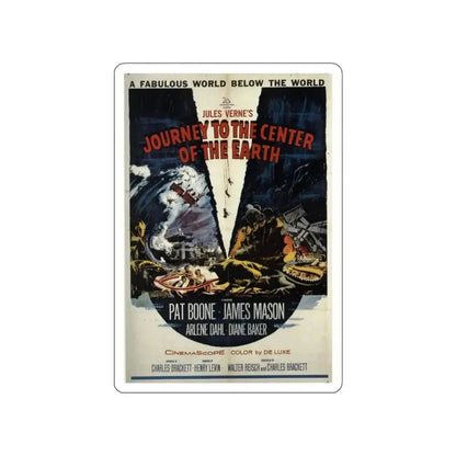 JOURNEY TO THE CENTER OF THE EARTH (3) 1959 Movie Poster STICKER Vinyl Die-Cut Decal 4 Inch - The Sticker Space
