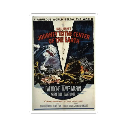 JOURNEY TO THE CENTER OF THE EARTH (3) 1959 Movie Poster - STICKER Vinyl Kiss-Cut Decal 2 Inch White - The Sticker Space