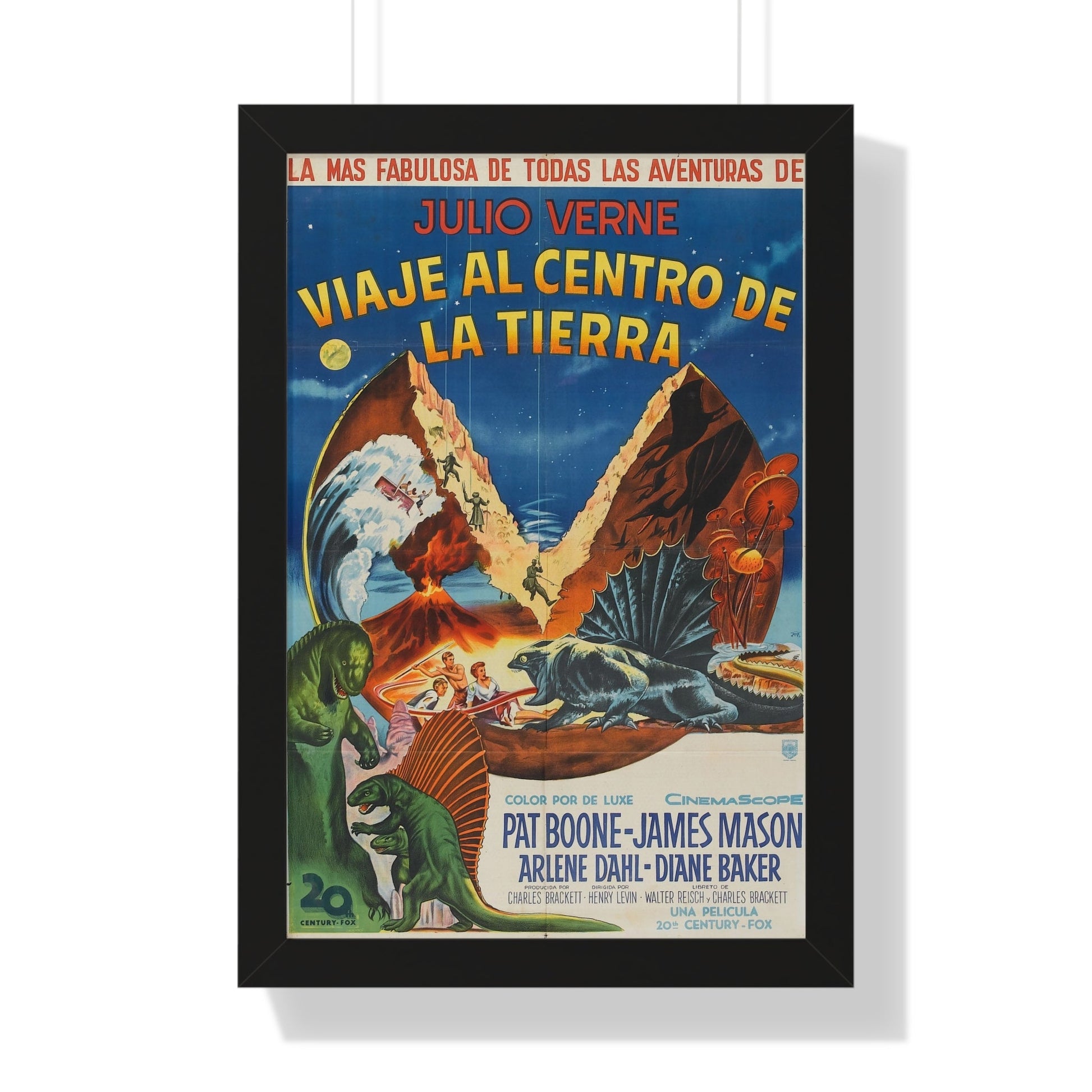 JOURNEY TO THE CENTER OF THE EARTH (MEXICAN) 1959 - Framed Movie Poster-16″ x 24″-The Sticker Space