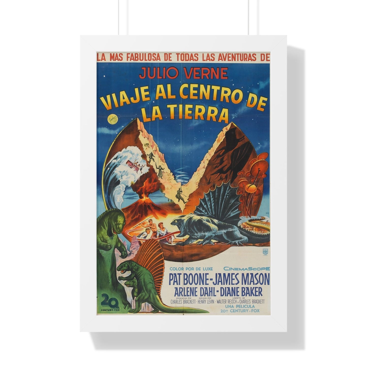 JOURNEY TO THE CENTER OF THE EARTH (MEXICAN) 1959 - Framed Movie Poster-16″ x 24″-The Sticker Space