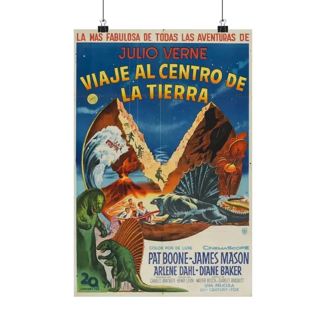 JOURNEY TO THE CENTER OF THE EARTH (MEXICAN) 1959 - Paper Movie Poster 12″ x 18″ Matte - The Sticker Space