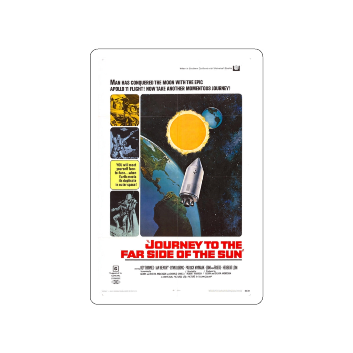 JOURNEY TO THE FAR SIDE OF THE SUN 1969 Movie Poster STICKER Vinyl Die-Cut Decal-2 Inch-The Sticker Space